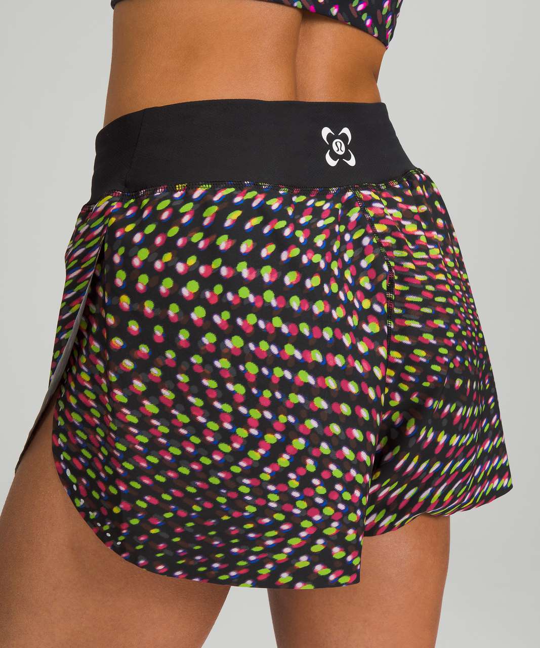 Lululemon SeaWheeze Find Your Pace Lined High-Rise Short 3 - To The Beat  Raspberry Multi / Black - lulu fanatics