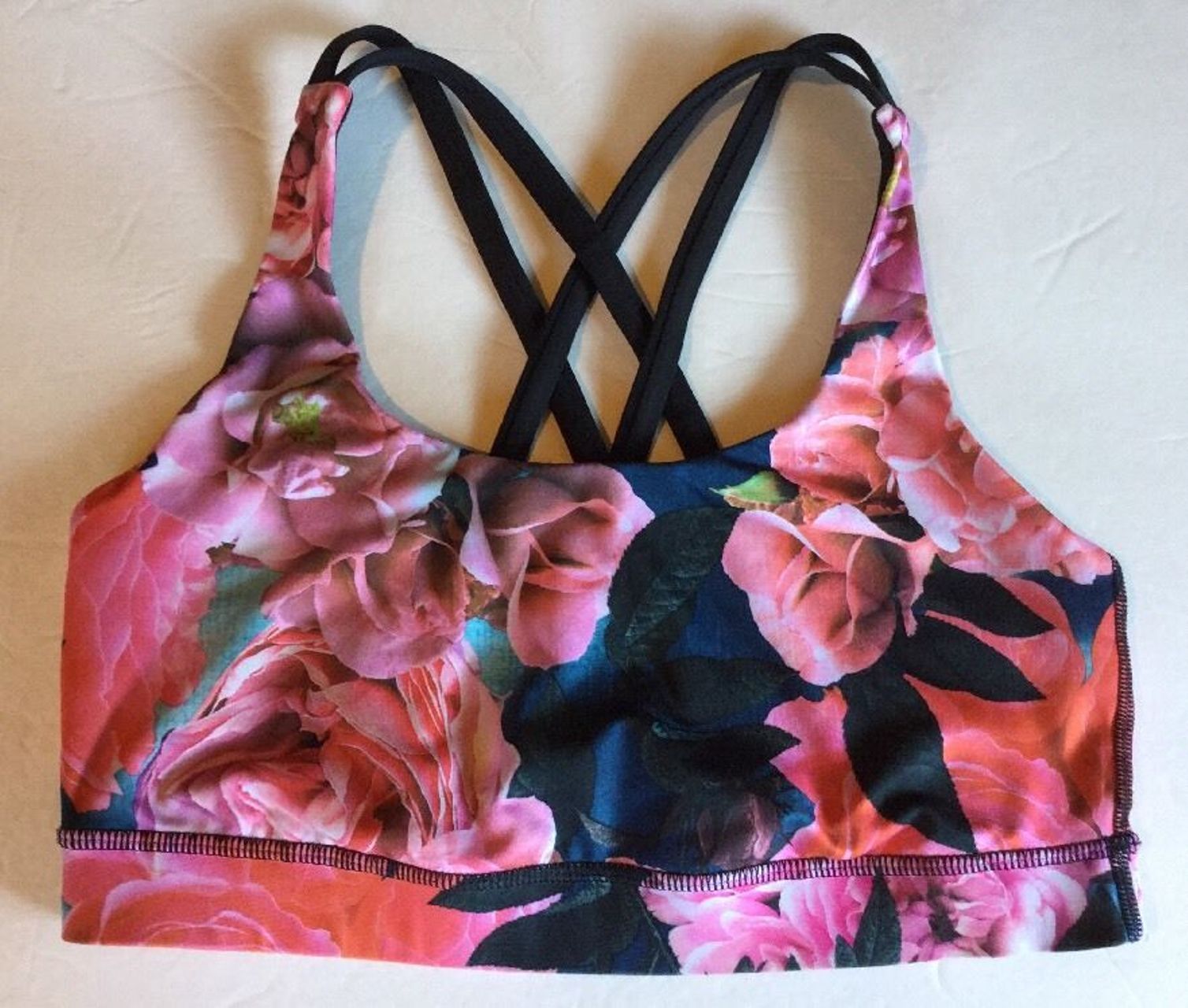 Lululemon Energy Bra - Secret Garden / Black - lulu fanatics