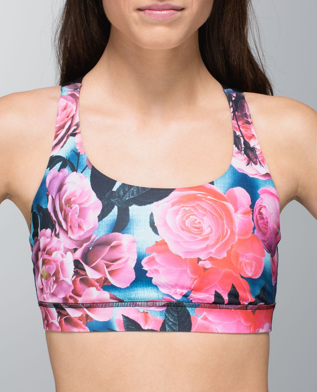 Lululemon Energy Bra - Secret Garden / Black