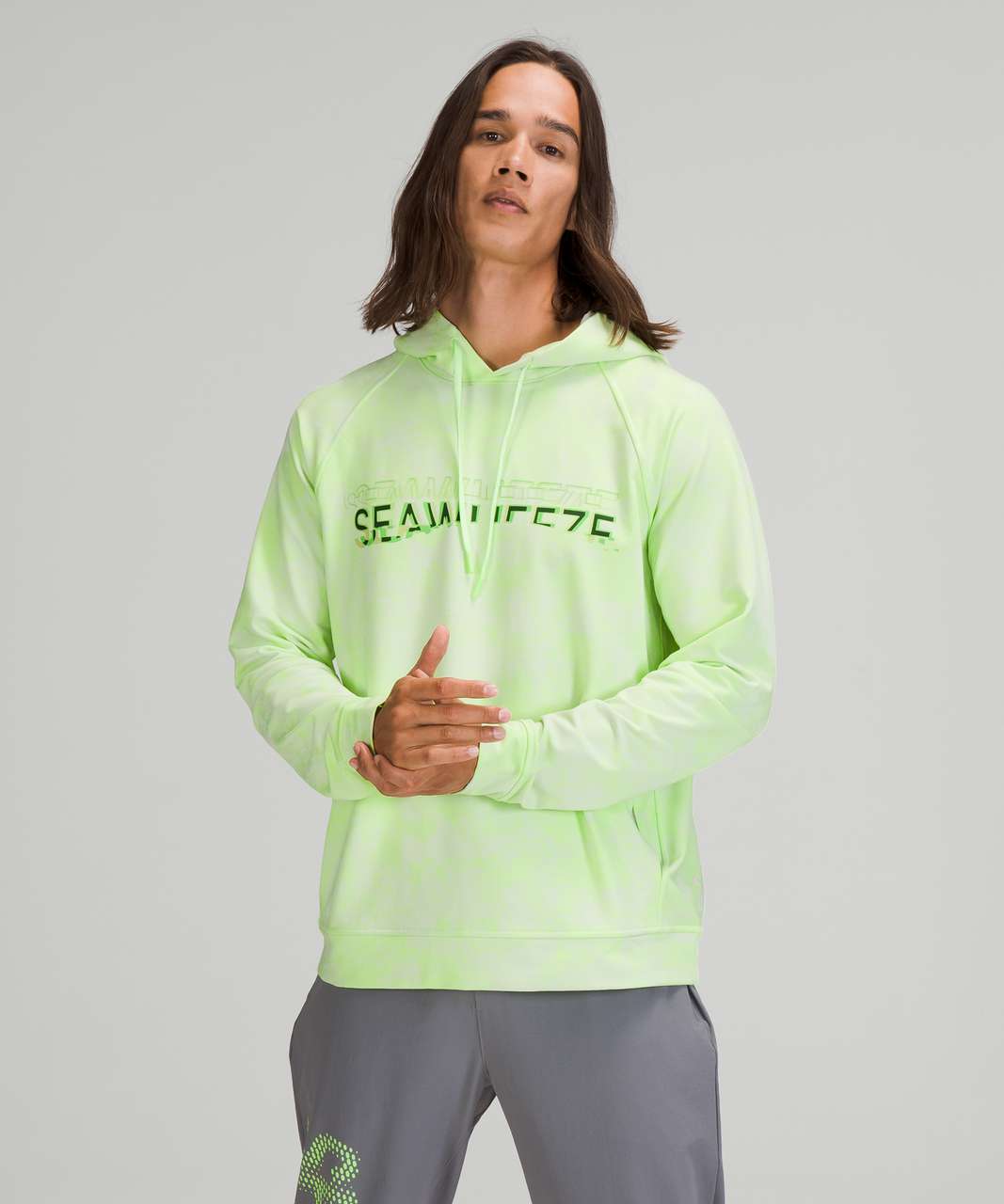 Lululemon SeaWheeze City Sweat Pullover Hoodie - Astral Clear Mint Alpine White