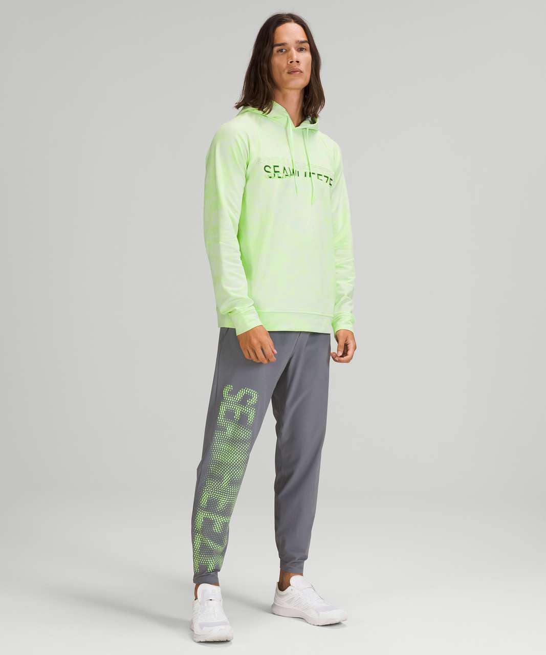 Lululemon SeaWheeze City Sweat Pullover Hoodie - Astral Clear Mint Alpine White