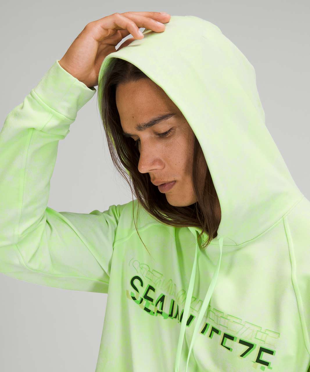 Lululemon SeaWheeze City Sweat Pullover Hoodie - Astral Clear Mint Alpine White