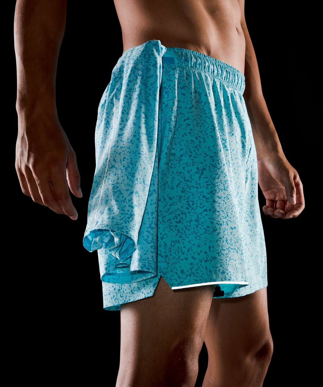 Lululemon SeaWheeze Surge Lined Short 6 - Outer Pace Speckle Cyan Blue  Turquoise Tide - lulu fanatics