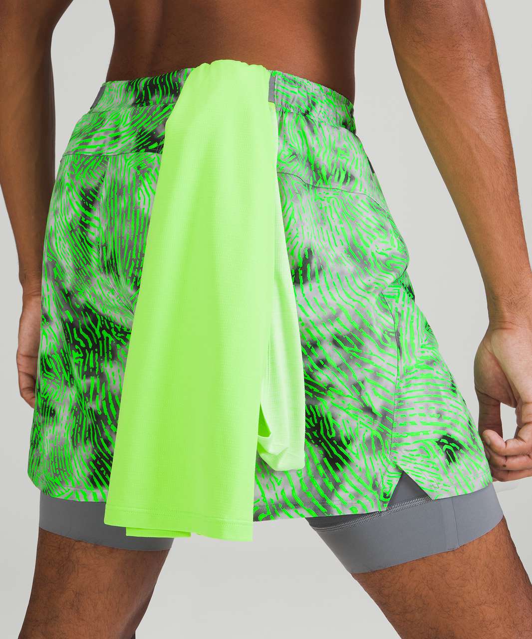 Lululemon SeaWheeze Surge Lined Short 6" *Reflective Print - Euphoria Grey Multi After Dusk Reflective Green Multi