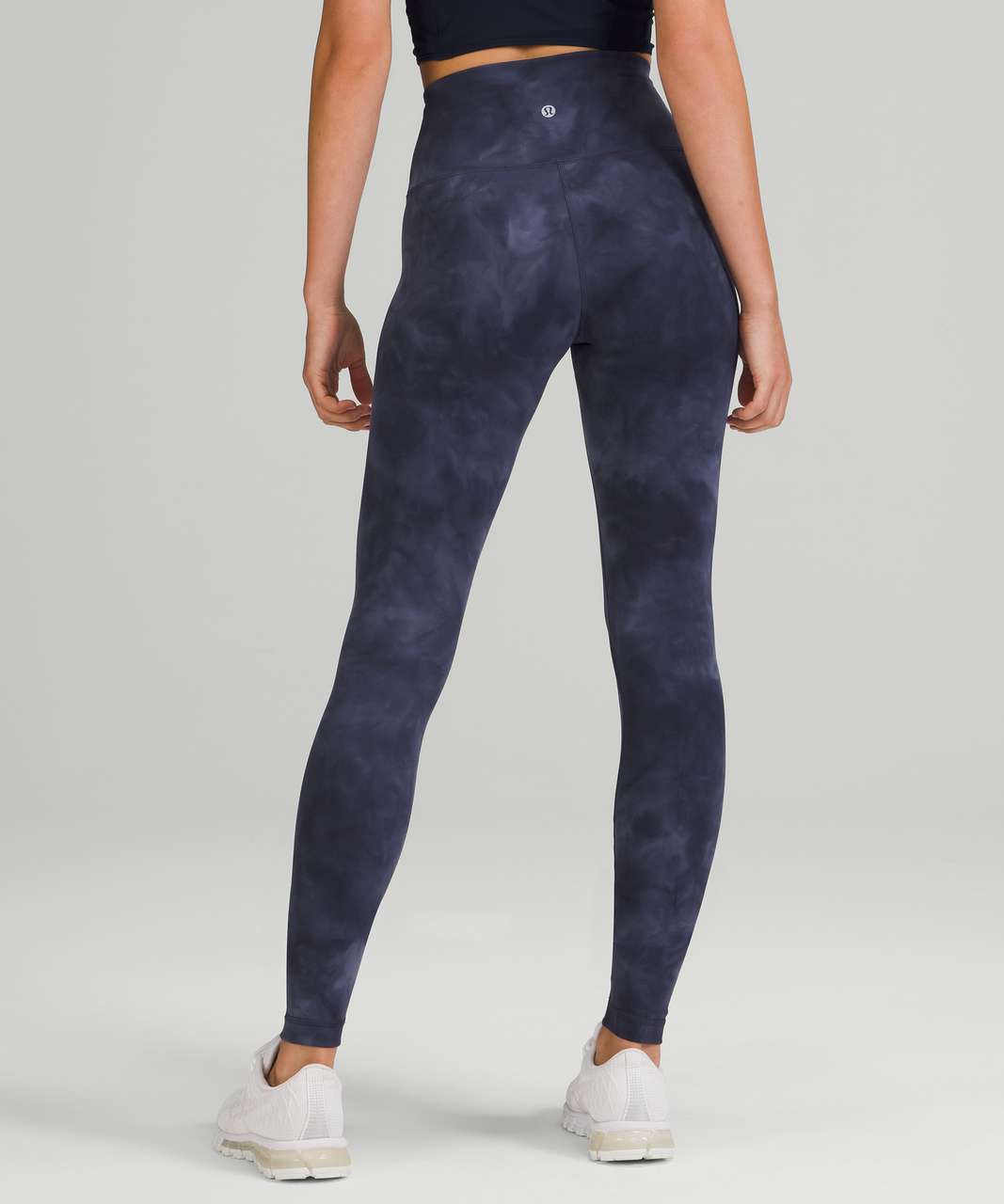 Blue tie dye lulu lemon leggings wunder under train