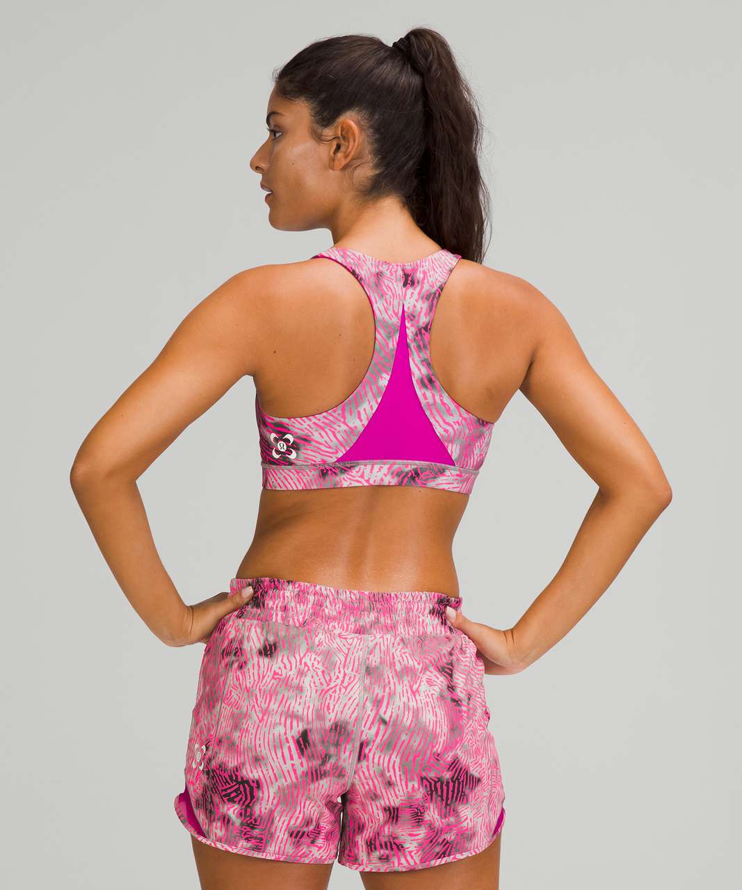 Lululemon SeaWheeze Invigorate Bra *Medium Support, B/C Cups - Euphoria Fluro Pink Multi / Highlight Purple