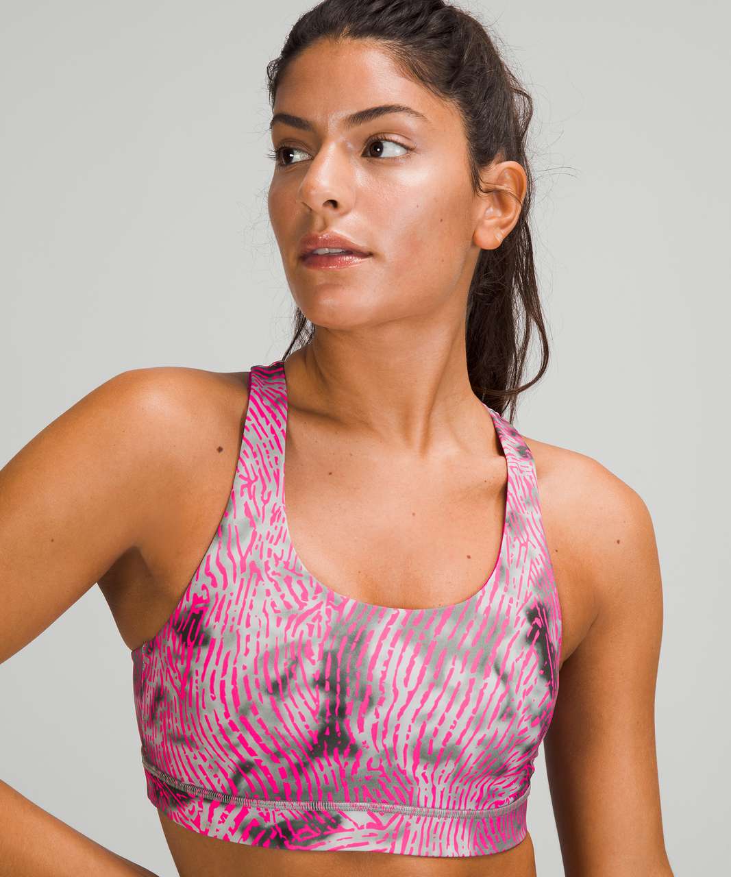 Lululemon SeaWheeze Invigorate Bra *Medium Support, B/C Cups - Euphoria Fluro Pink Multi / Highlight Purple