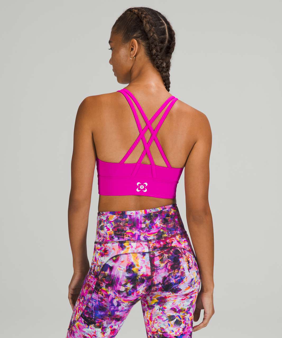 Lululemon Energy Bra *Long Line - Eternal Wave White - lulu fanatics