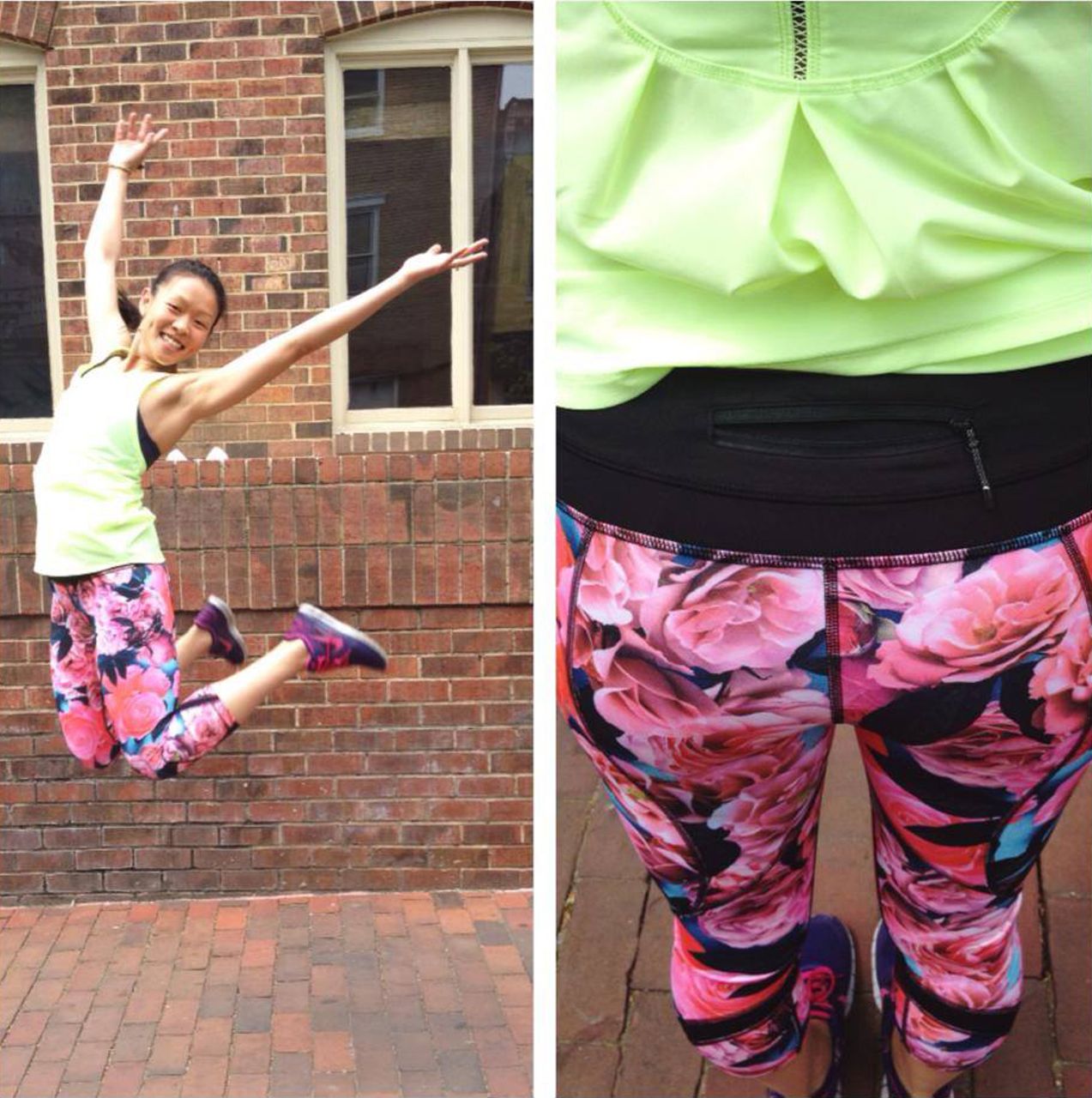 Lululemon Run: Inspire Crop II - Secret Garden / Black - lulu fanatics