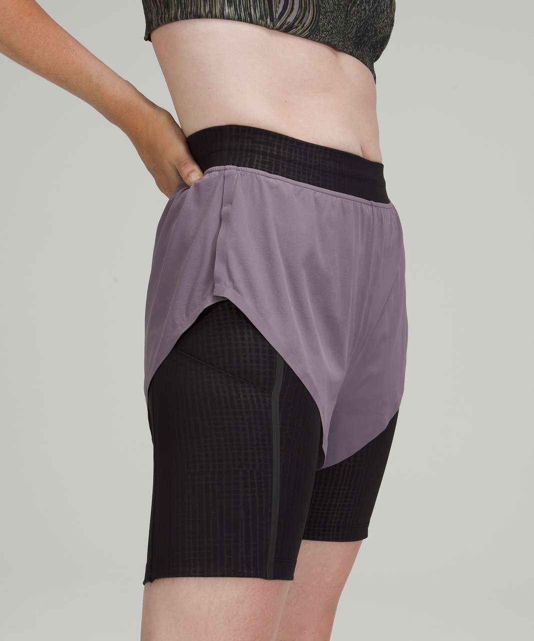 Lululemon LAB Alacer Short Size 4 Black Multi PNSF Nulux Fabric Liner $118  NWT