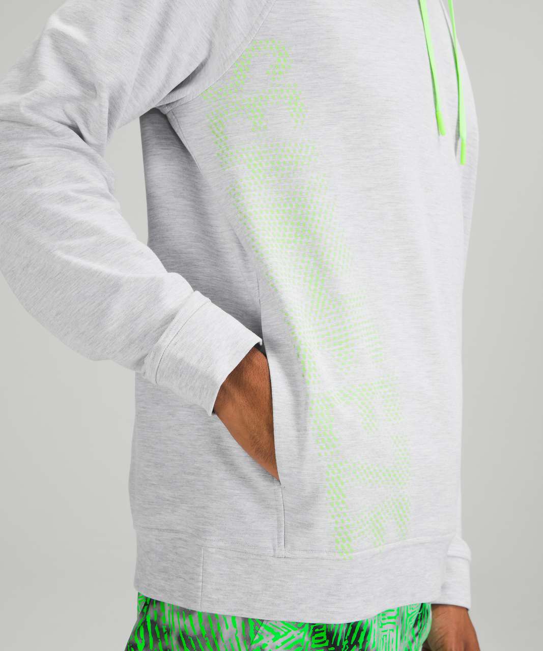 Lululemon SeaWheeze City Sweat Pullover Hoodie Reflective *Graphic - Heathered Ultra Light Grey / Sea Salt