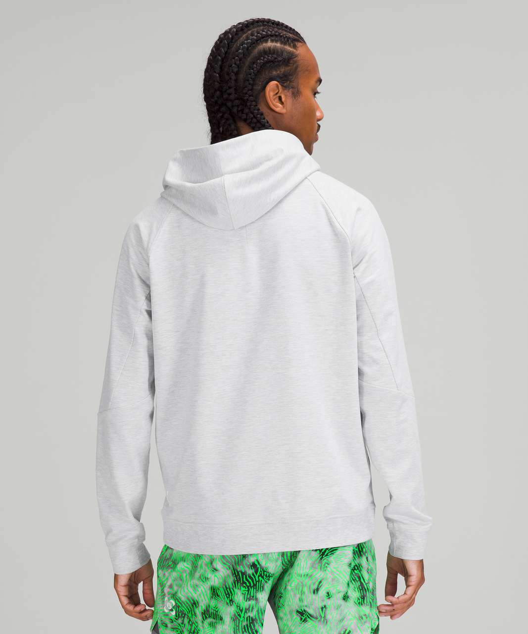 Lululemon SeaWheeze City Sweat Pullover Hoodie Reflective *Graphic - Heathered Ultra Light Grey / Sea Salt