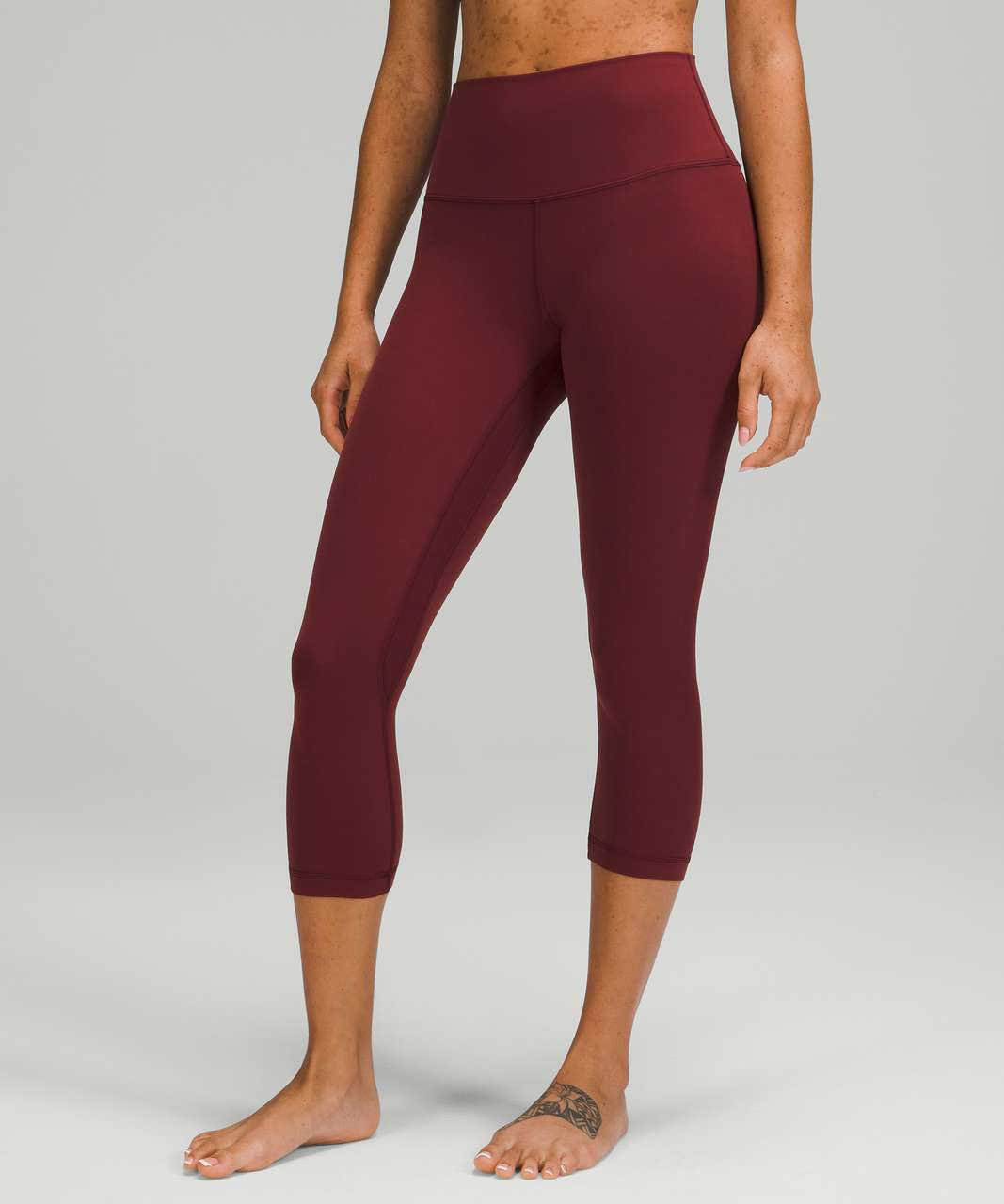 Lululemon Align High-Rise Crop 21 - Red Merlot - lulu fanatics