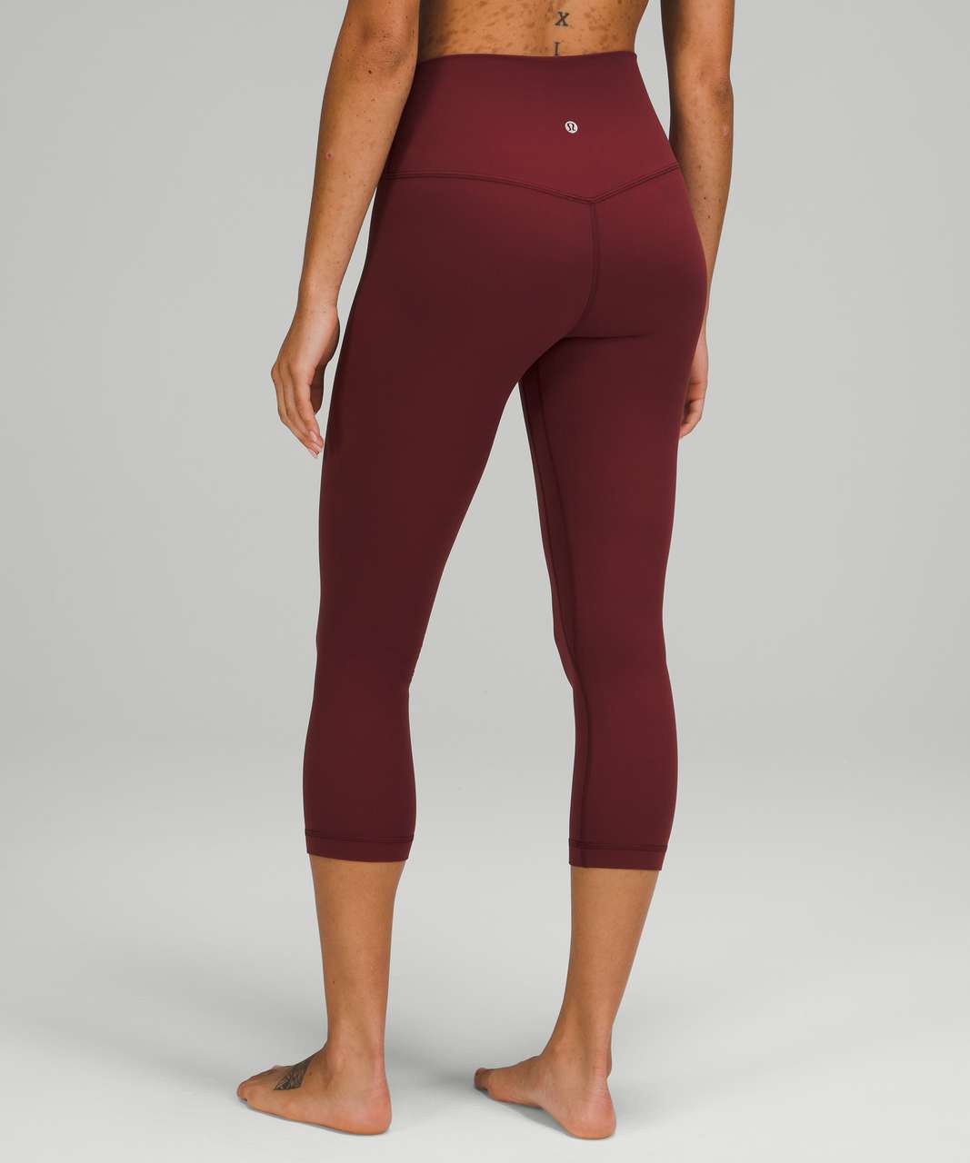 Lululemon Align High-Rise Crop 21 - Red Merlot - lulu fanatics