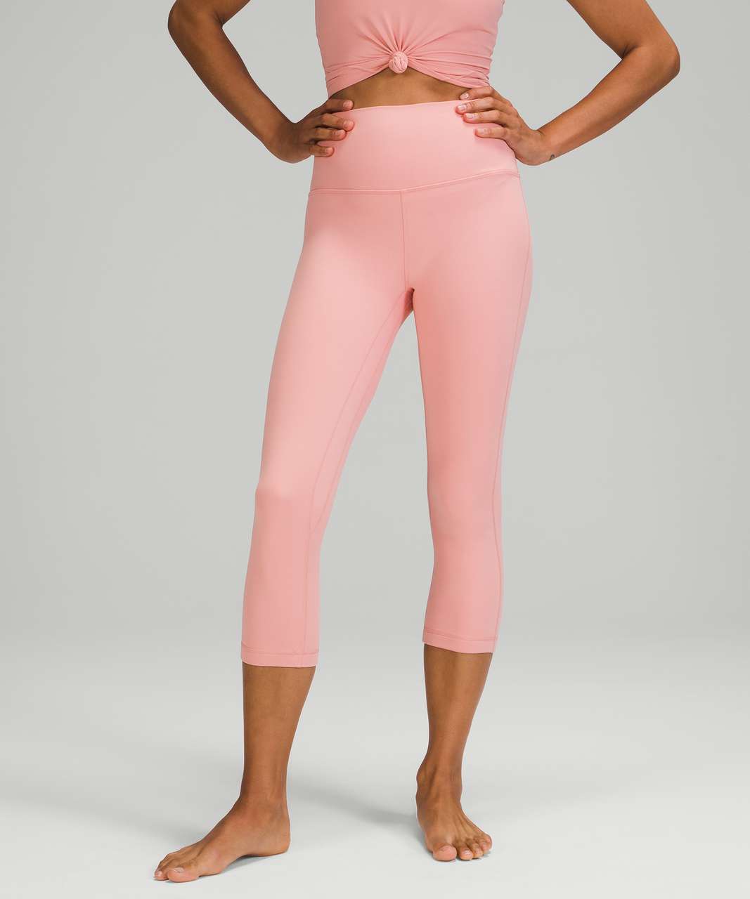 Lululemon Align High-Rise Crop 21 - Pink Puff - lulu fanatics