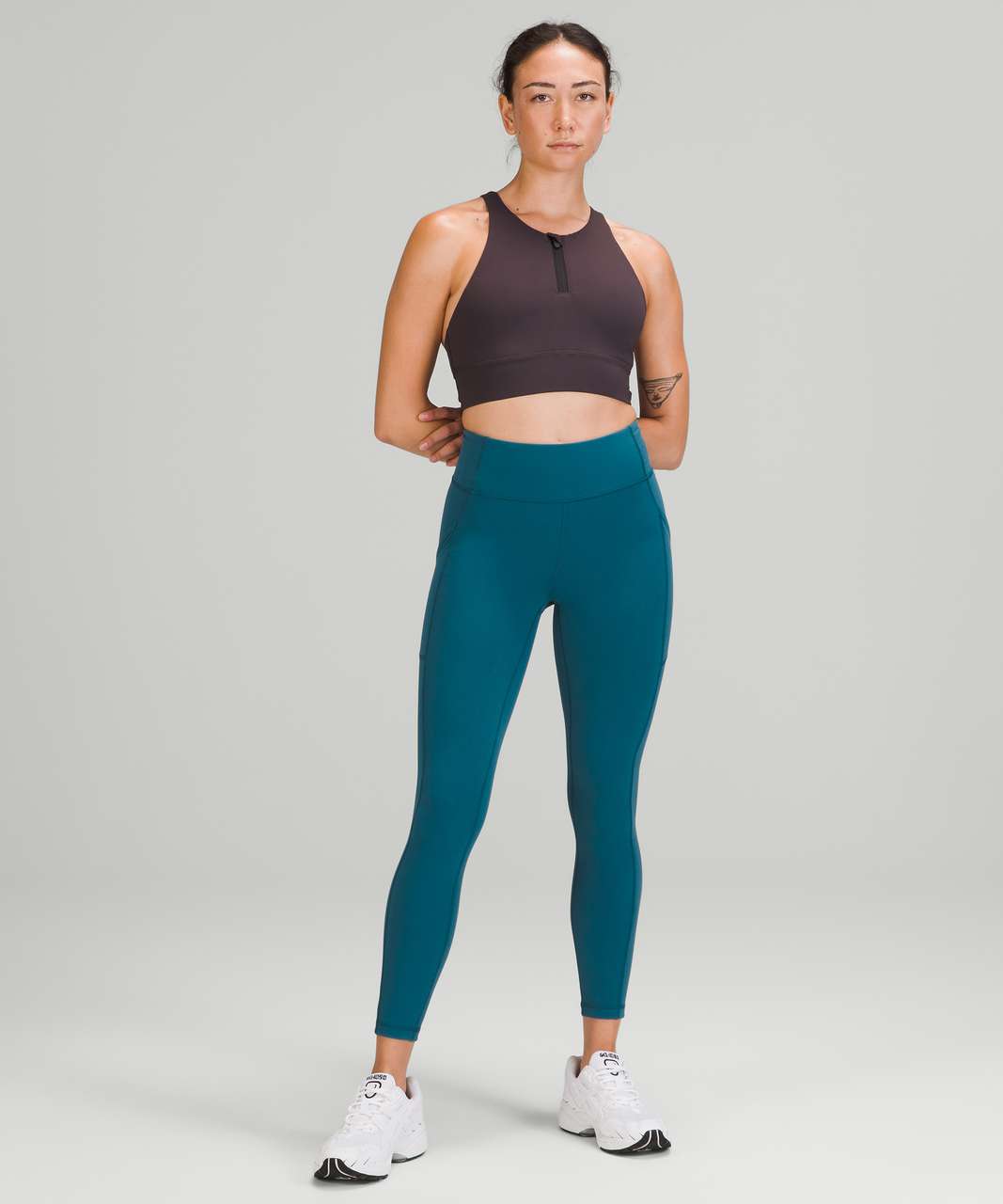 Lululemon Invigorate High Rise Tight 28 - Teal Lagoon - lulu fanatics