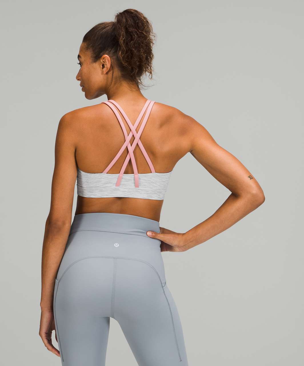 Lululemon Energy Bra *Medium Support, B–D Cups - Wee Are From Space Nimbus Battleship / Pink Puff