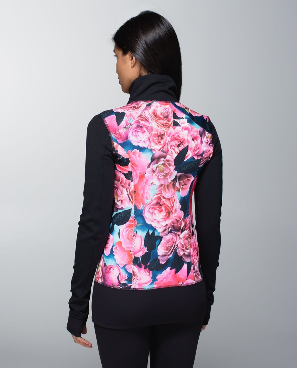 Lululemon Nice Asana Jacket - Secret Garden / Black - lulu fanatics