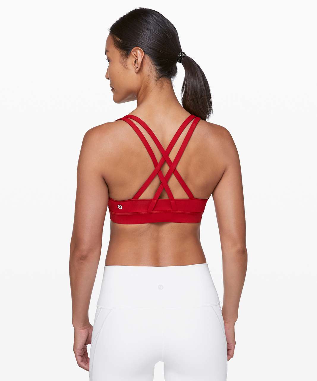 Lululemon Energy Bra High Neck *Medium Support, B–D Cup - Dark Red