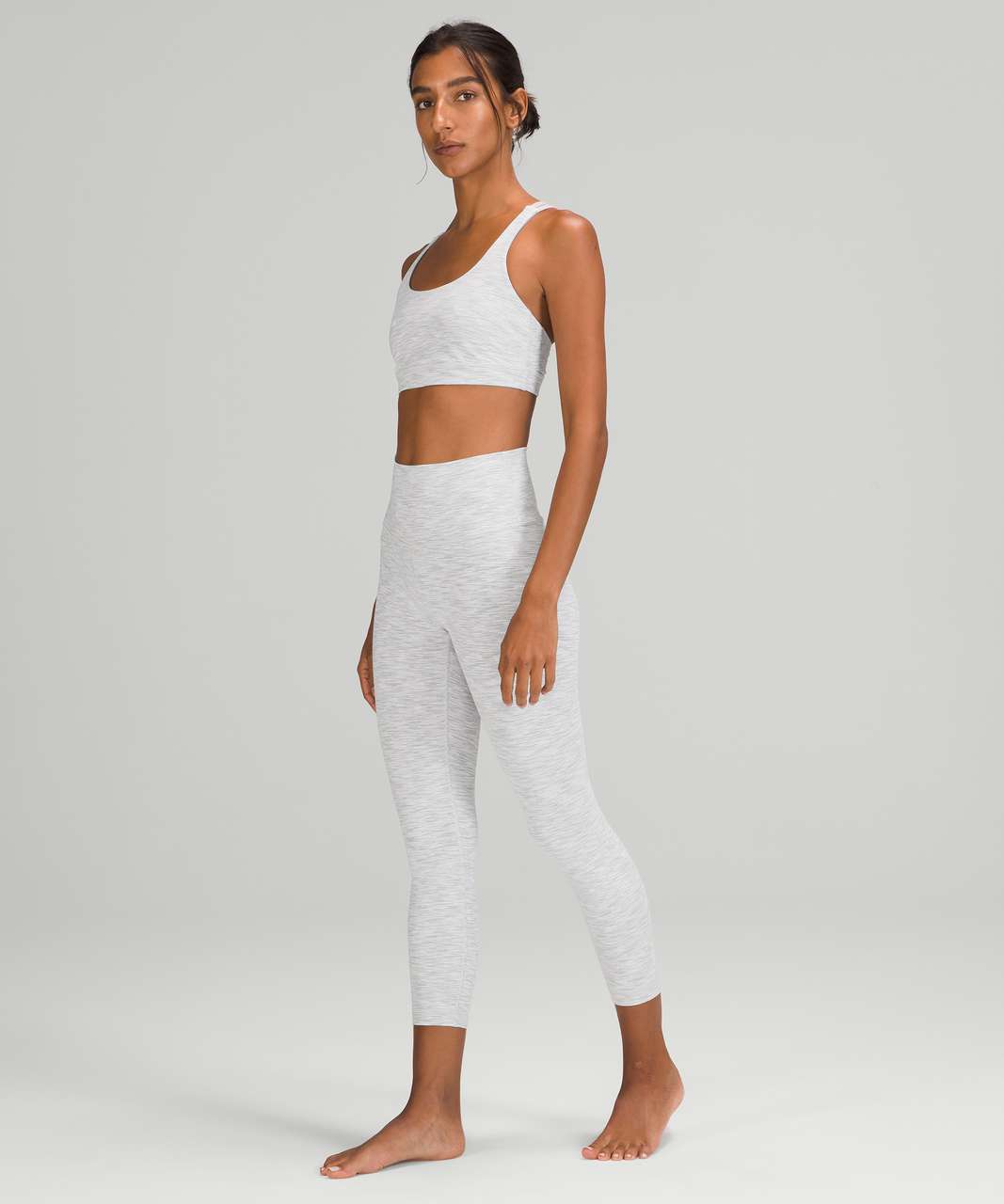 Lululemon Lululemon Wunder Under Crop III Nimbus Battleship Sz 6