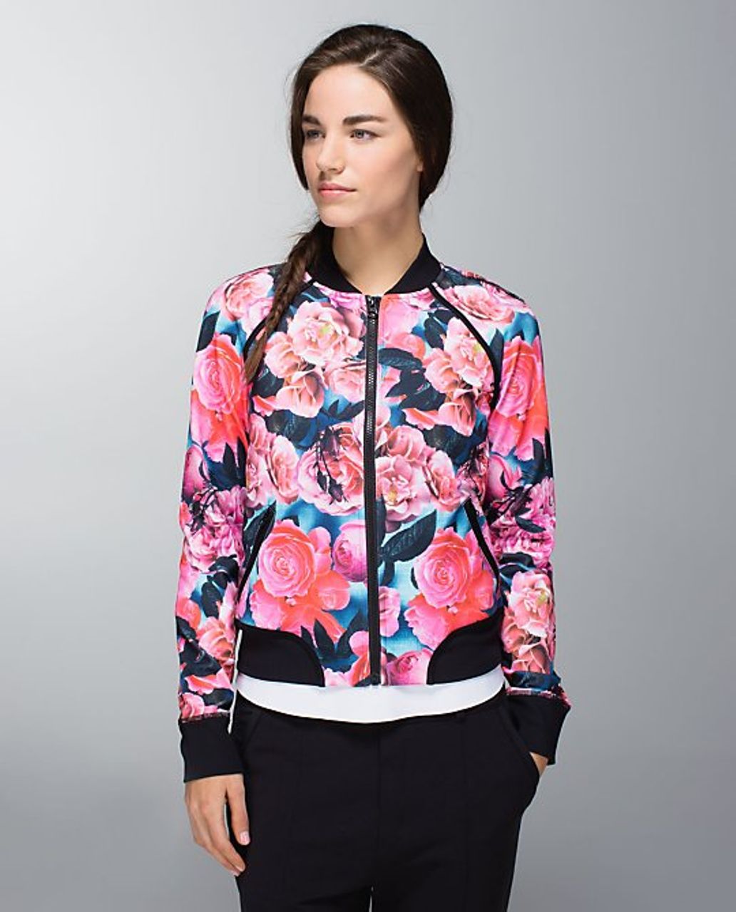 Lululemon Om Me Home Jacket - Secret Garden / Black