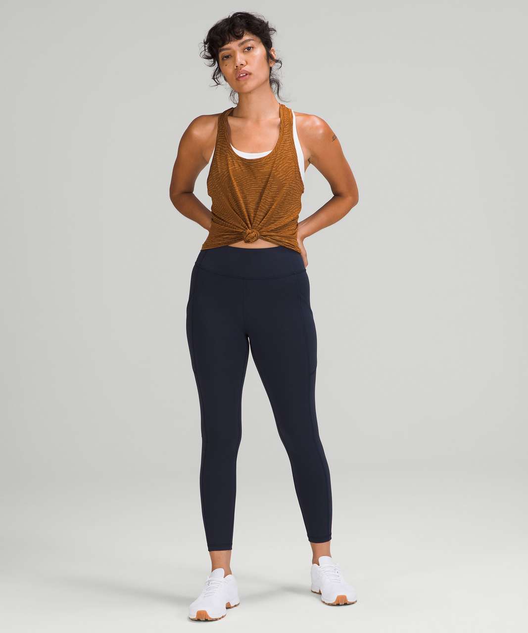 Lululemon Swiftly Tech Racerback Tank Top 2.0 *Race Length - Water Surface Copper Brown / Bold Beige