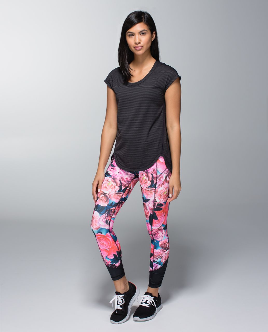 Lululemon Pace Queen Tight - Secret Garden / Black - lulu fanatics