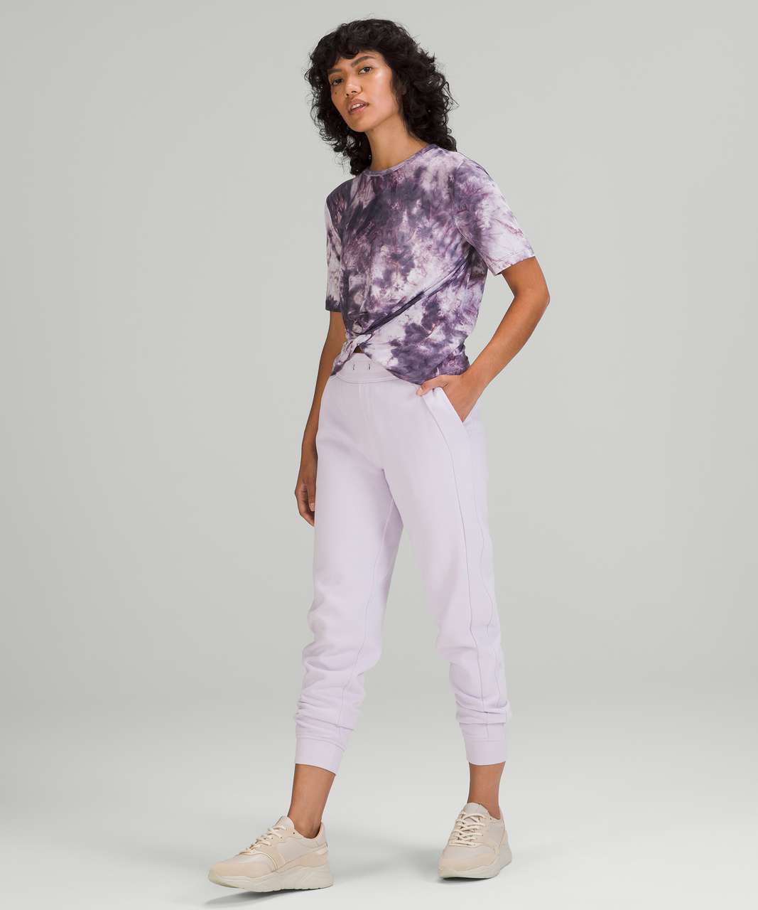 Lululemon Crescent Tee - Diamond Dye Glacier Grey Moonwalk