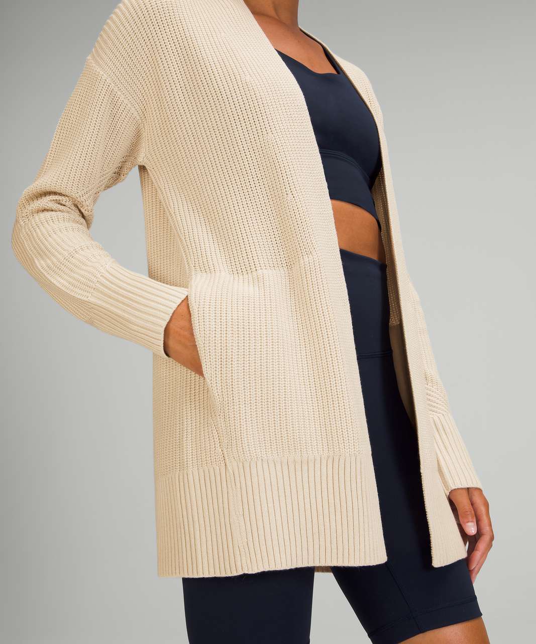 Lululemon Cashlu Sweater Wrap - White Opal - lulu fanatics