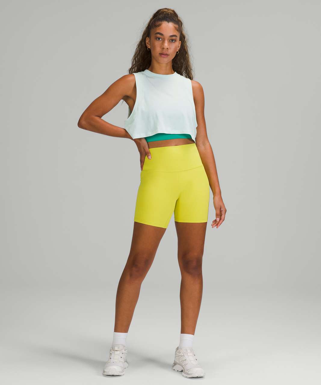 Lululemon All Yours Crop Tank Top - Delicate Mint