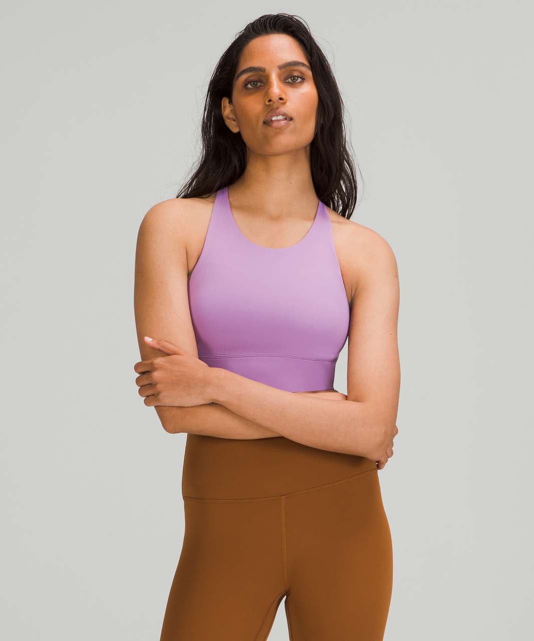 Lululemon 💙 Stronger As One Long Line Bra 4 Wild Bluebell High