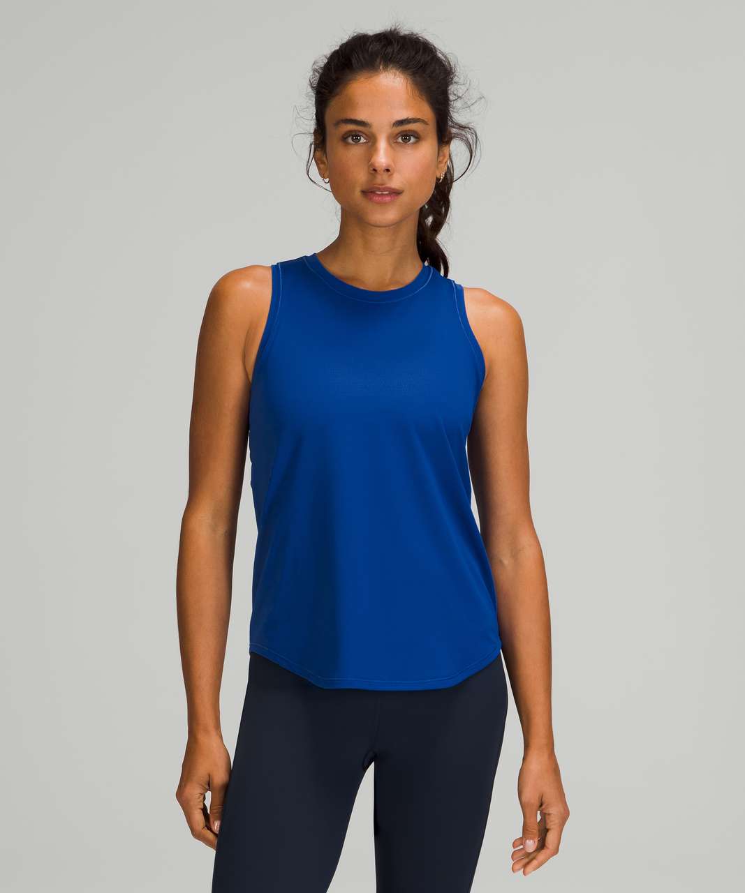 Lululemon High Neck Running and Training Tank Top - Black - lulu fanatics