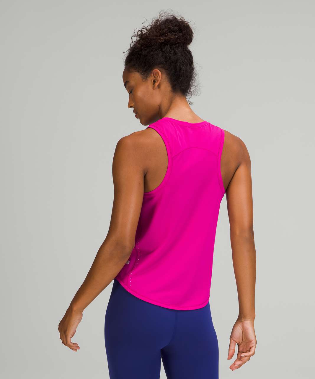 LULULEMON COOLMAX Yoga Mandarin High Collar Pink Bra Tank Top V