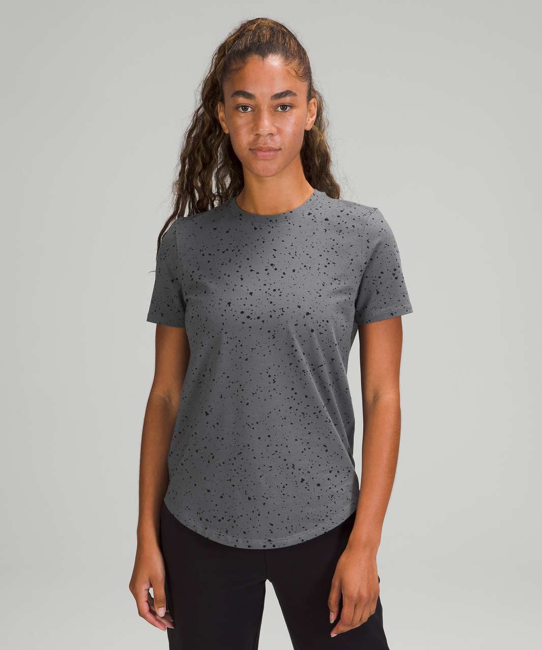 Lululemon Love Crew Short Sleeve T-Shirt *Splatter - Revitalize Splatter Anchor Black