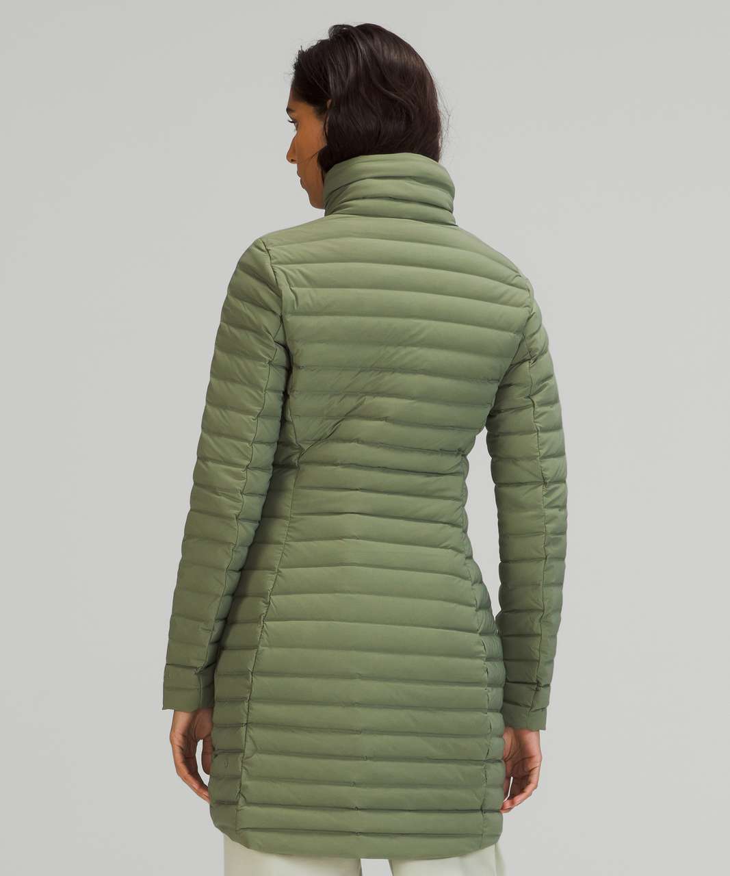 Lululemon Pack it Down Jacket *Long - Green Twill - lulu fanatics