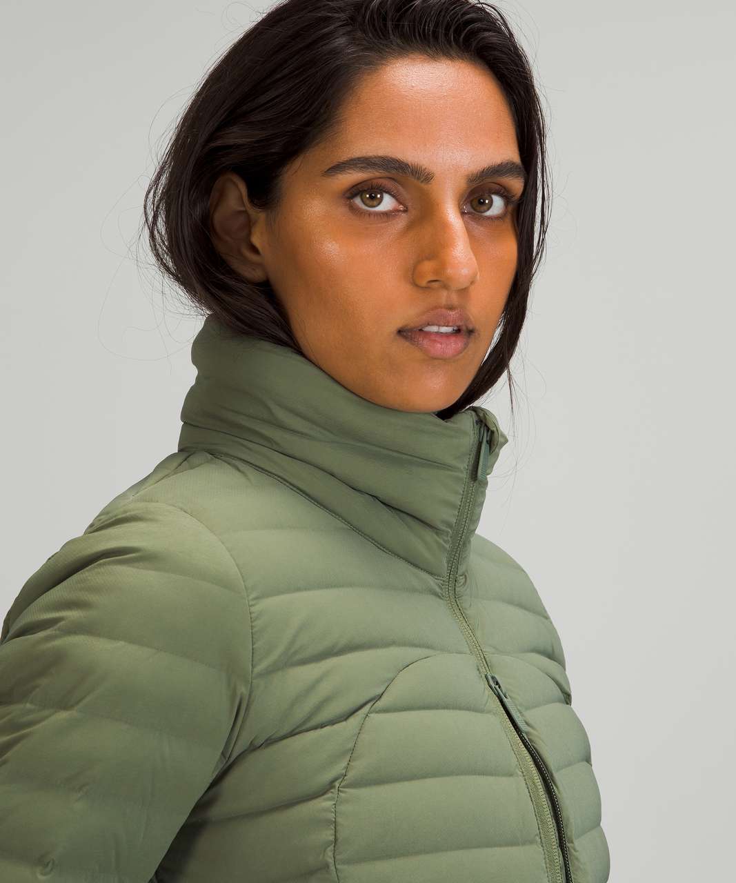 Lululemon Pack it Down Jacket *Long - Green Twill