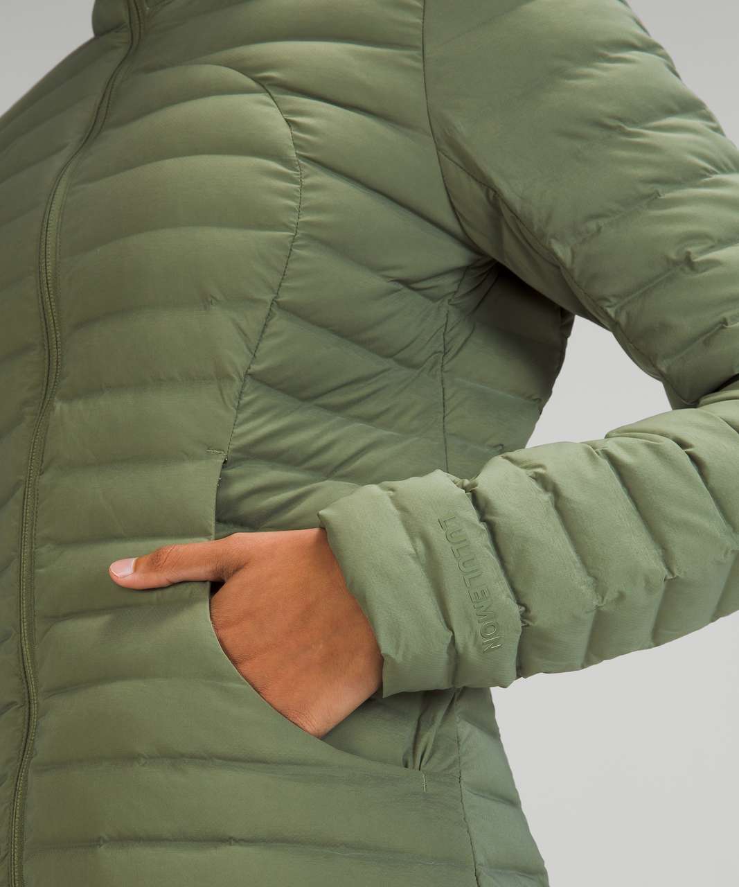 Lululemon Pack it Down Jacket *Long - Green Twill