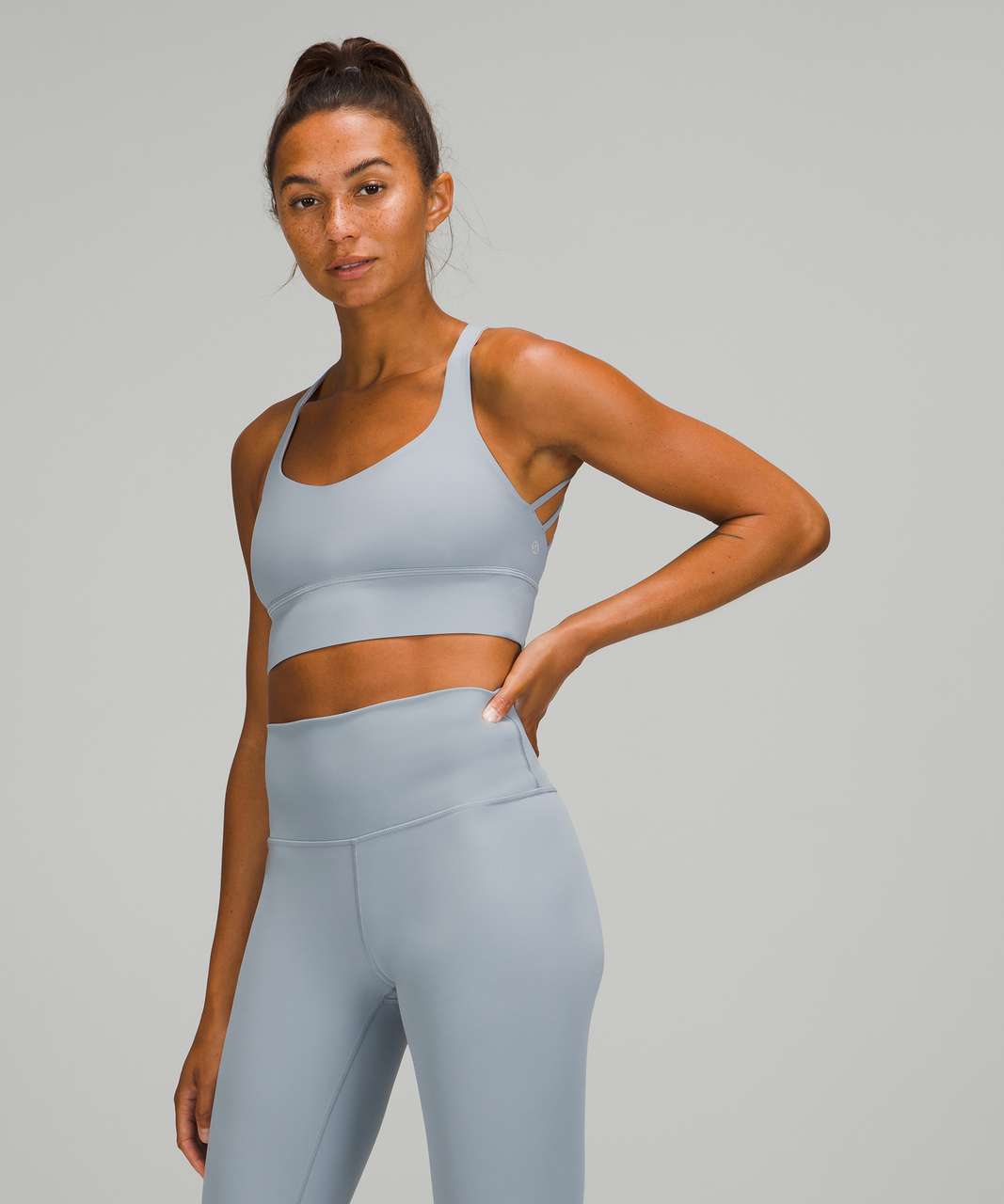 Lululemon Free to Be Longline Bra - Wild *Light Support, A/B Cup - Chambray  - lulu fanatics