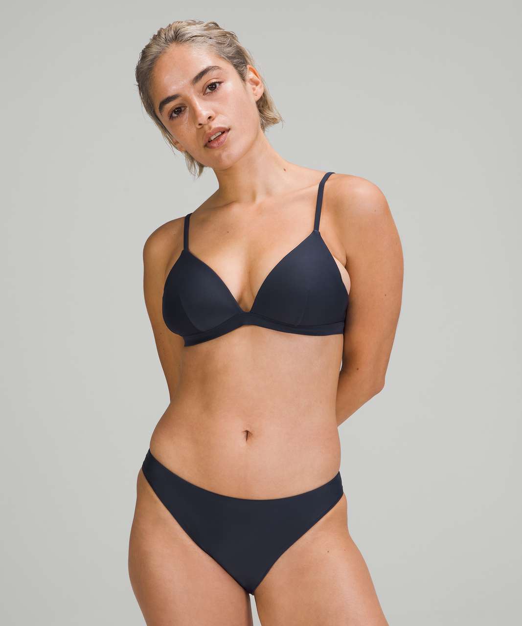 Lululemon Waterside V Swim Top *C/D Cup - Black - lulu fanatics