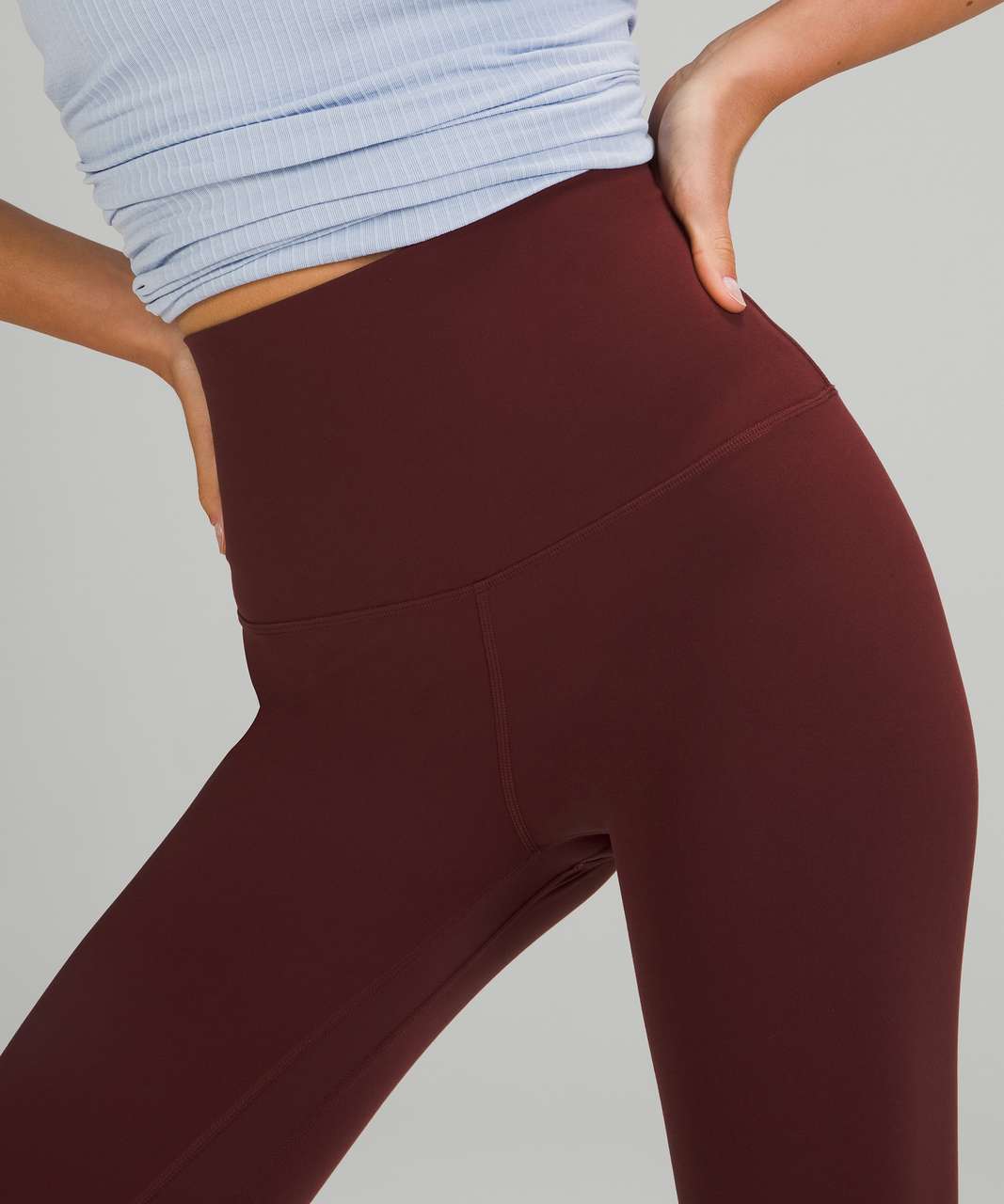 Lululemon Align Super-High-Rise Crop 21 - Red Merlot - lulu fanatics