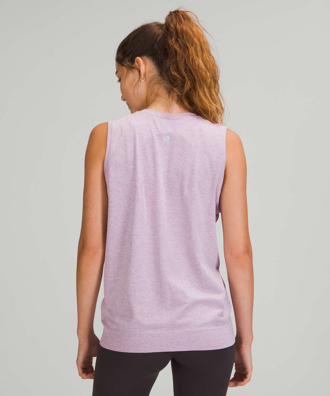 Lululemon Swiftly Breathe Muscle Tank Top - Wisteria Purple / White