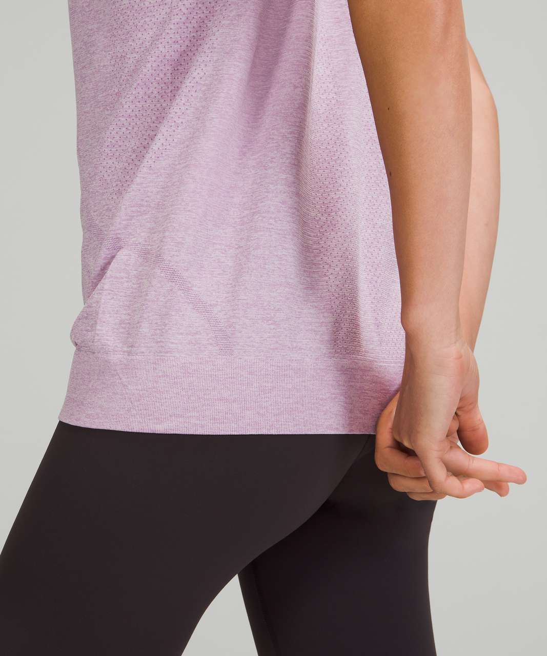 Lululemon Swiftly Breathe Muscle Tank Top - Wisteria Purple / White