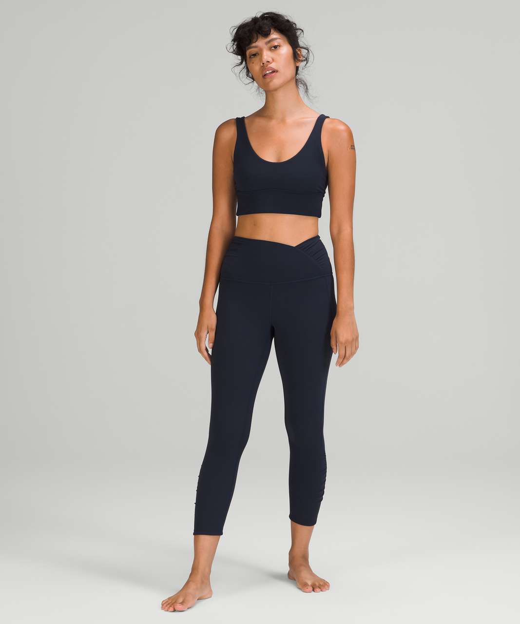 Lululemon Align High-Rise Ruched Waist Crop 22" - True Navy