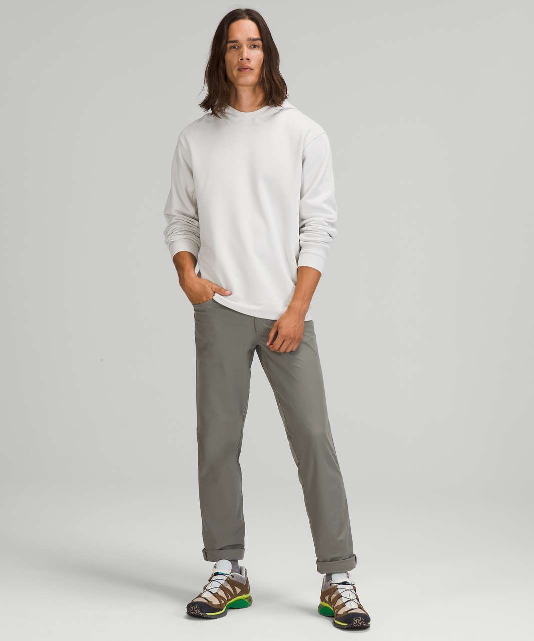 Lululemon ABC Pant Slim *Warpstreme 34 - Grey Sage (First Release) - lulu  fanatics