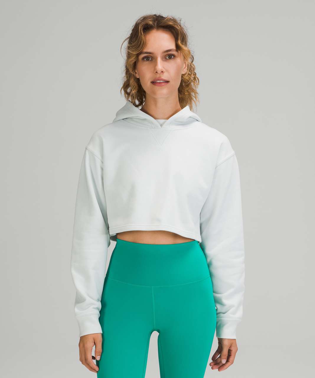 Lululemon All Yours Cropped Hoodie - Ocean Air