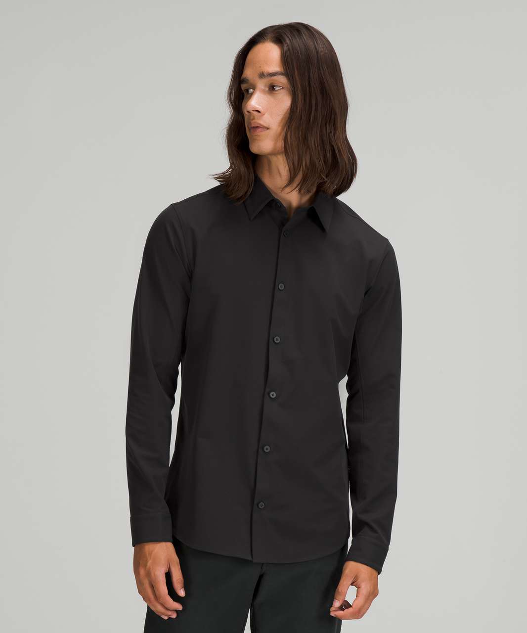 Lululemon Mission Long Sleeve Button Down - Black - lulu fanatics