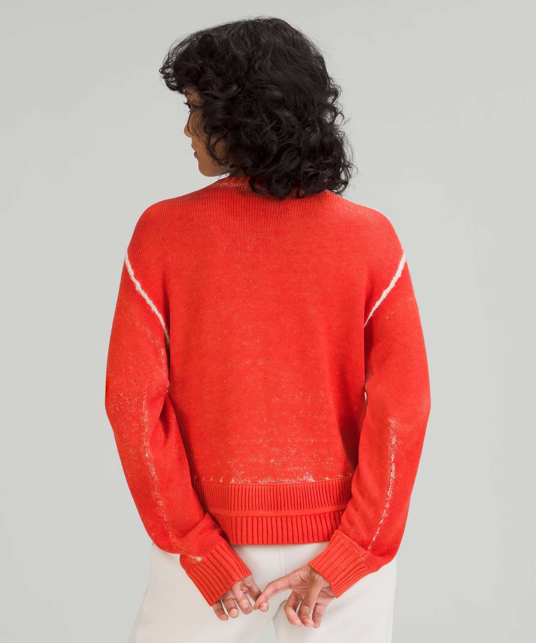 Lululemon Hazy Day Sweater - White Opal / Autumn Red