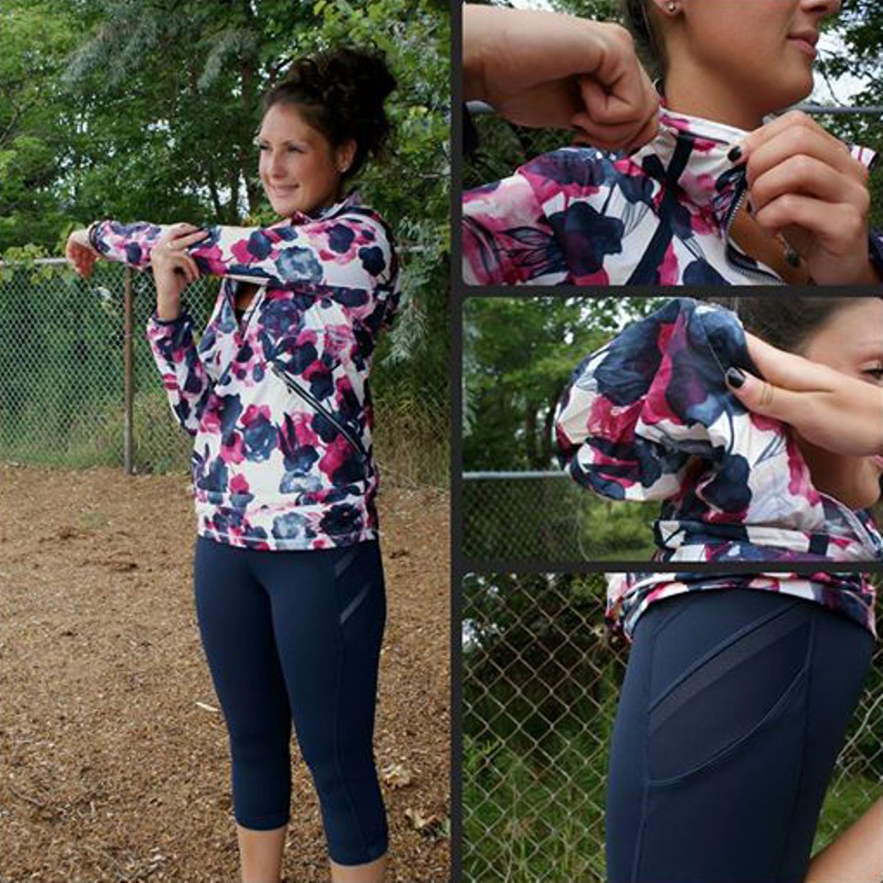 Lululemon Miss Misty Pullover - Inky Floral Ghost Inkwell Bumble Berry ...