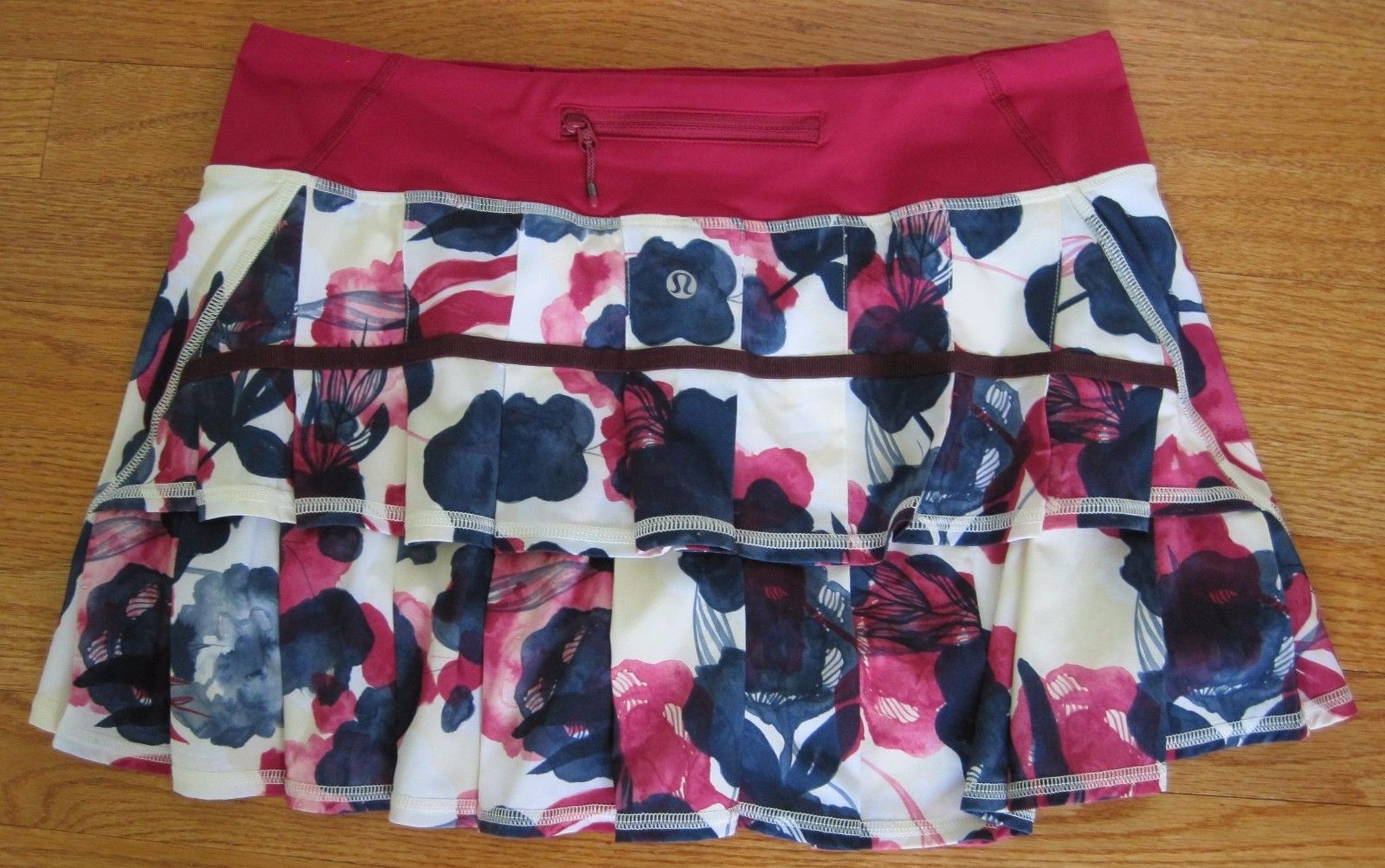 Lululemon Run:  Pace Setter Skirt *4-way Stretch (Regular) - Inky Floral Ghost Inkwell Bumble Berry / Bumble Berry