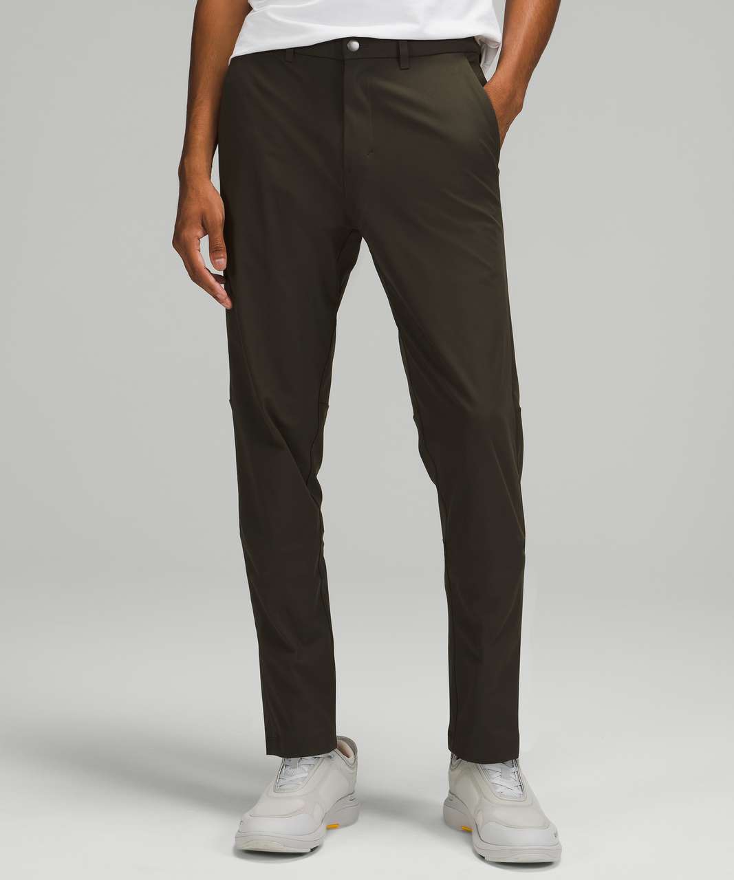 Lululemon Abc Classic-fit Pants 37 Warpstreme In Melanite